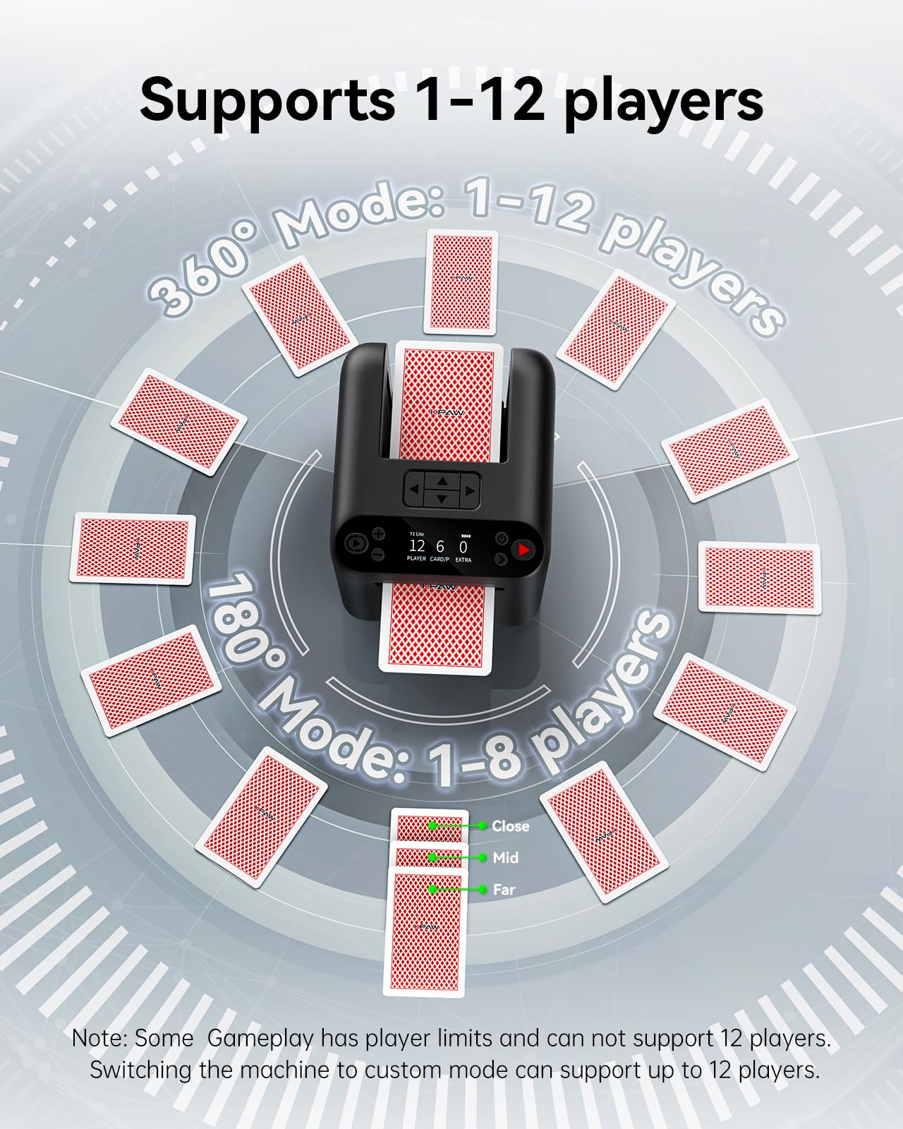 KPAW card dealer includes wireless remotes for convenient control.
