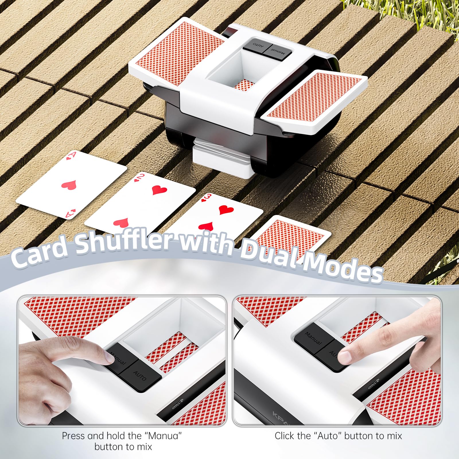 KPAW Card Shuffler low-noise operation enables quiet gameplay