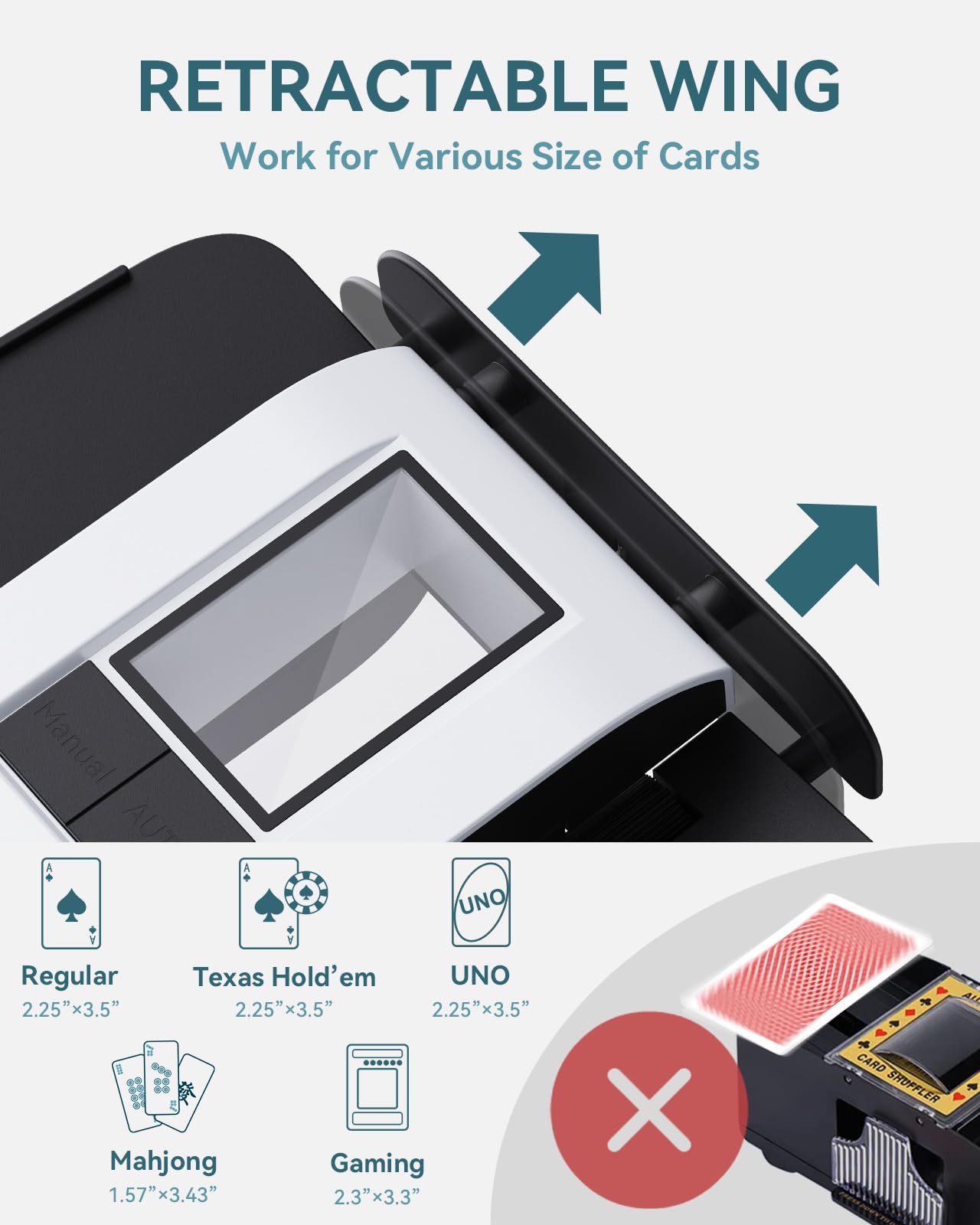 KPAW X1 side view with extended wing for versatile card sizes.
