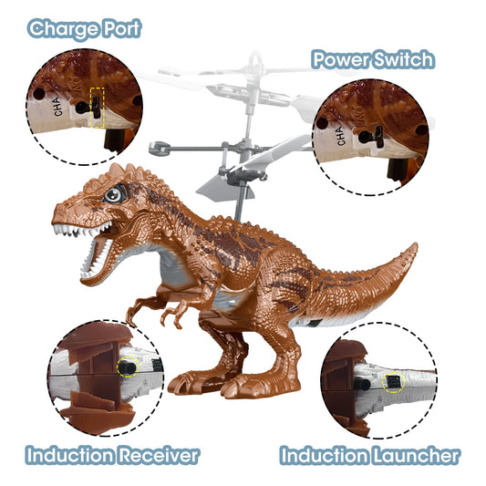 KPPIT dinosaur drone mid-flight showing dynamic aerial action