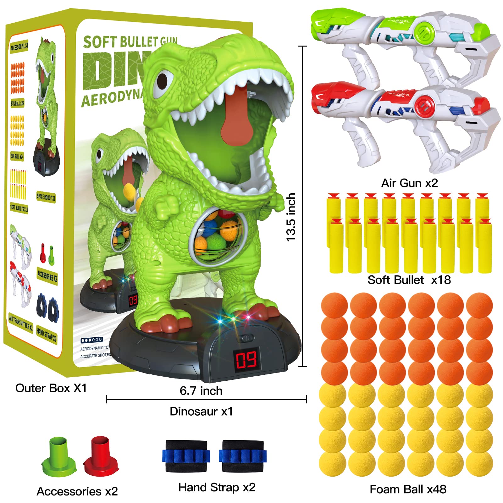 KPPIT movable dinosaur target enabling dynamic shooting challenges for kids.