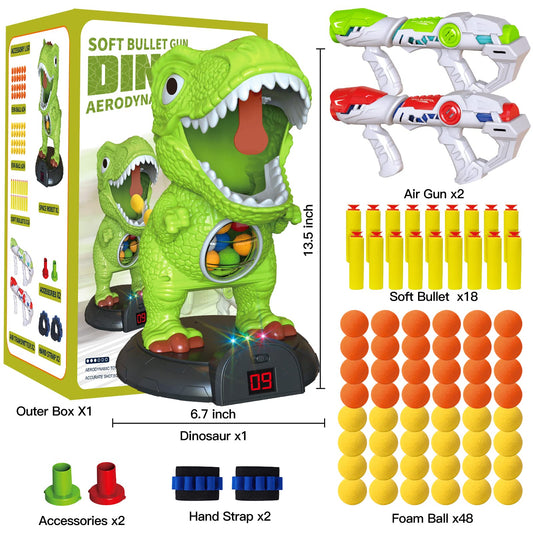 KPPIT movable dinosaur target enabling dynamic shooting challenges for kids.