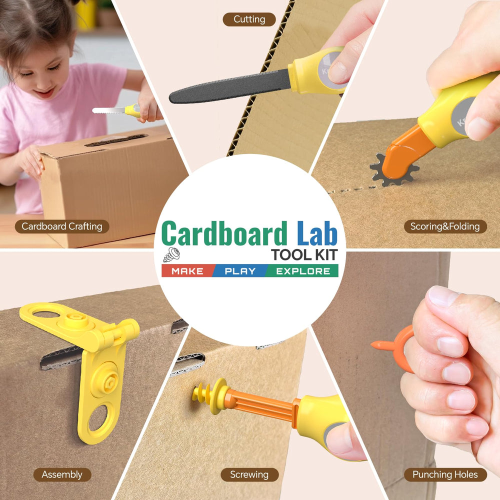 Kraftzoo Cardboard Cutter rounded edges promote gentle handling during crafts.