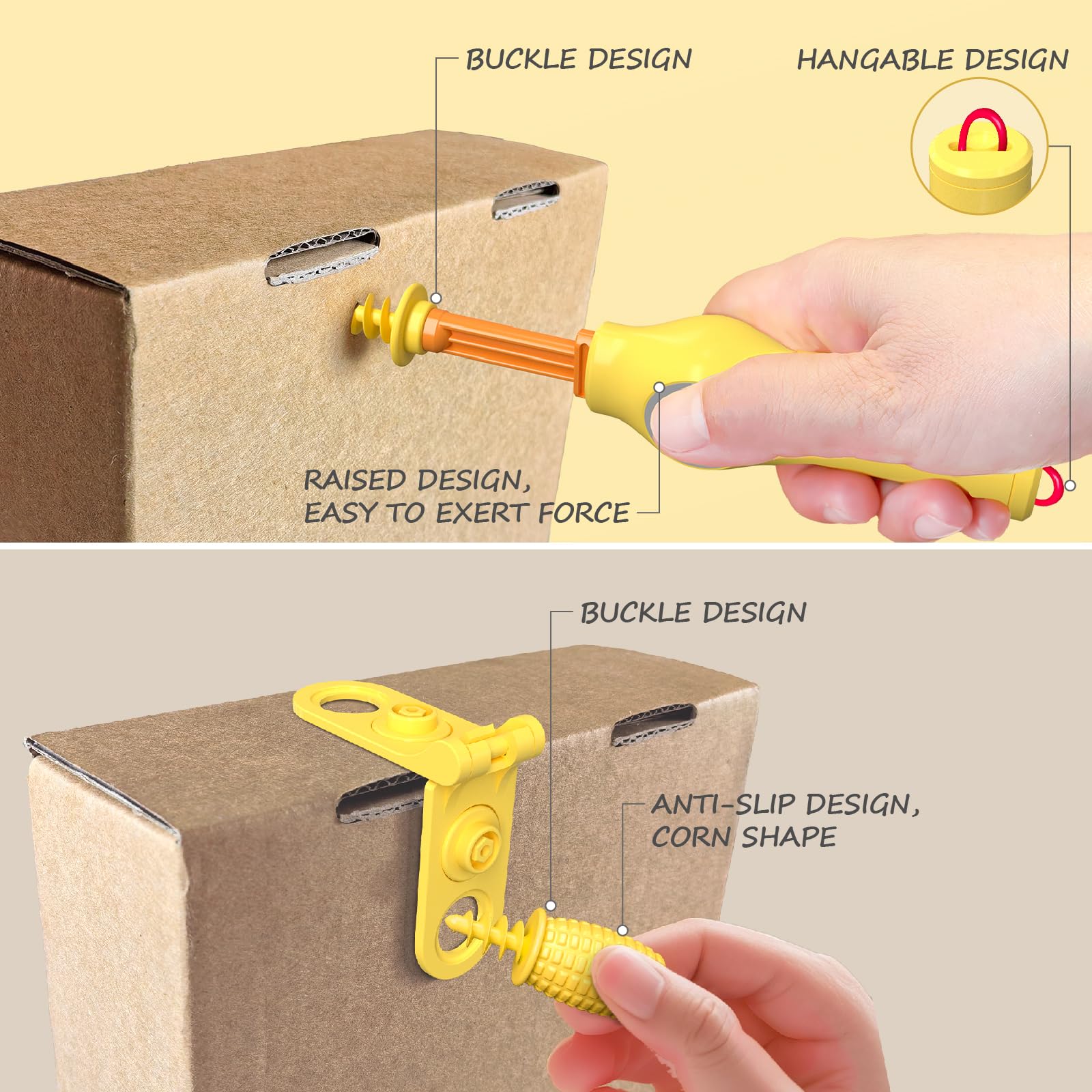 Kraftzoo Cardboard Cutter safety design protects little hands during play.