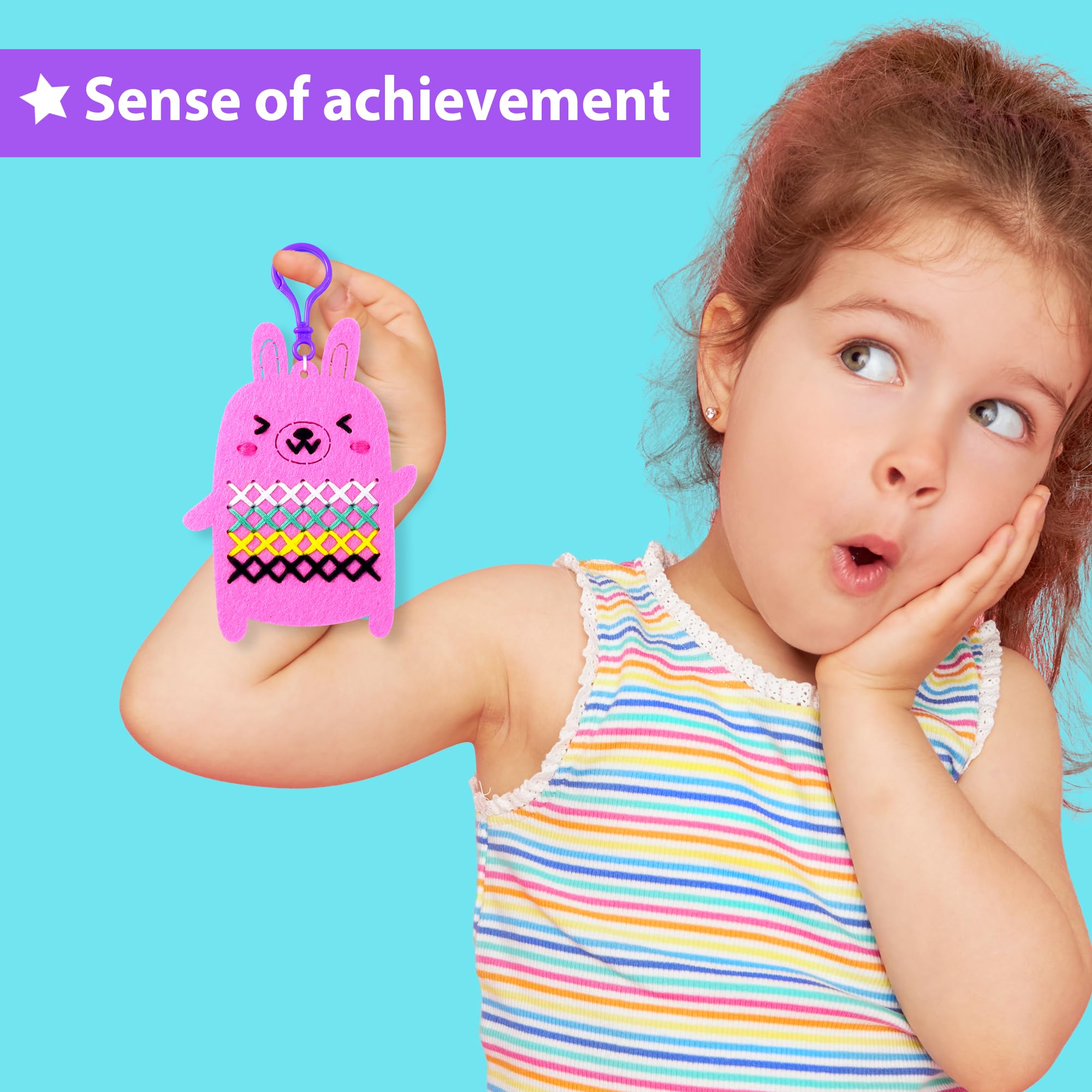 KRAFUN wall art project invites creativity with bright, stitchable designs.