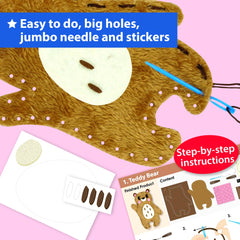 KRAFUN bunny doll sewing project perfect for beginner stitches