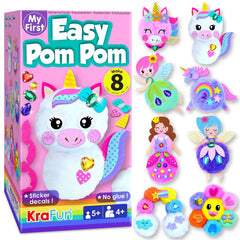 KRAFUN Easy Pom Pom Craft Kit packaging box ready for organized crafting