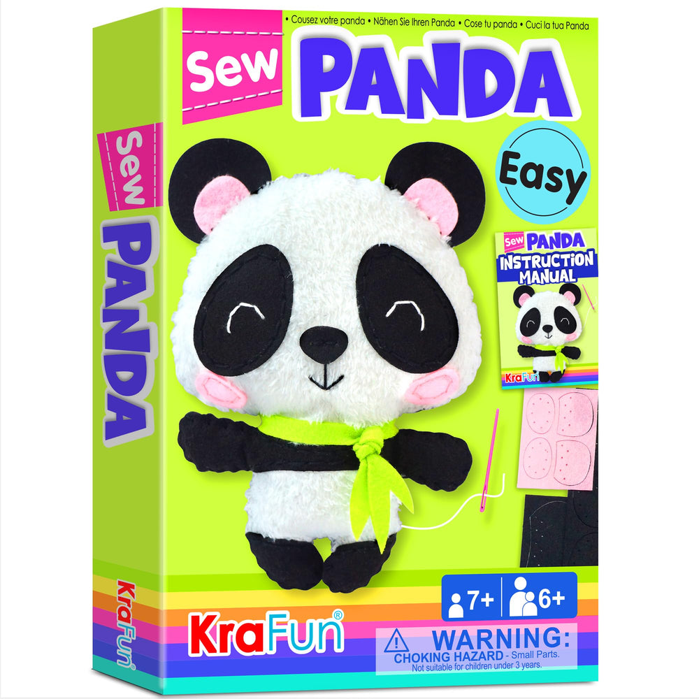 KRAFUN Panda sewing kit box with beginner-friendly materials for crafting fun