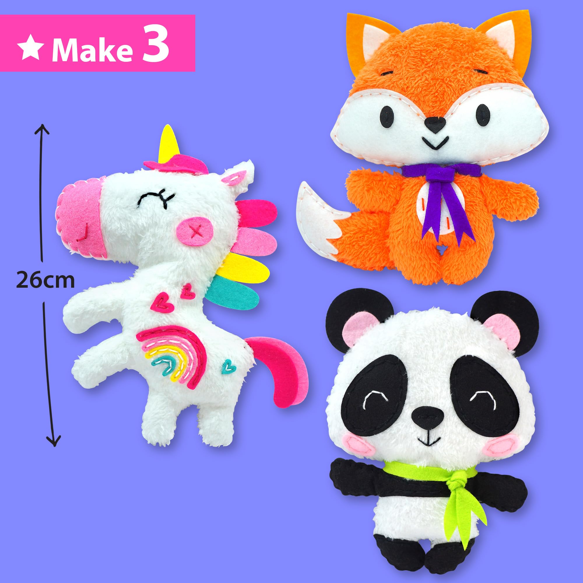 KRAFUN Panda doll invites kid-friendly stitching and cozy craft sessions