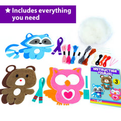 KRAFUN plush felt materials provide colorful craft textures.