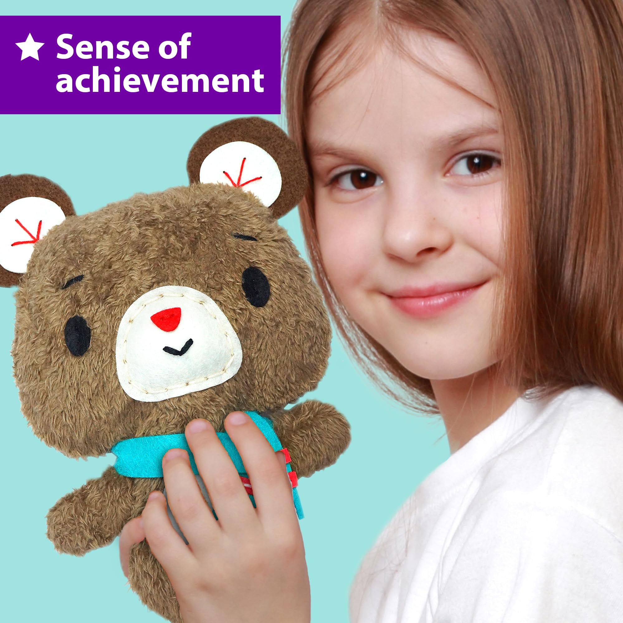 KRAFUN raccoon doll sewing project encourages creative stitching practice.