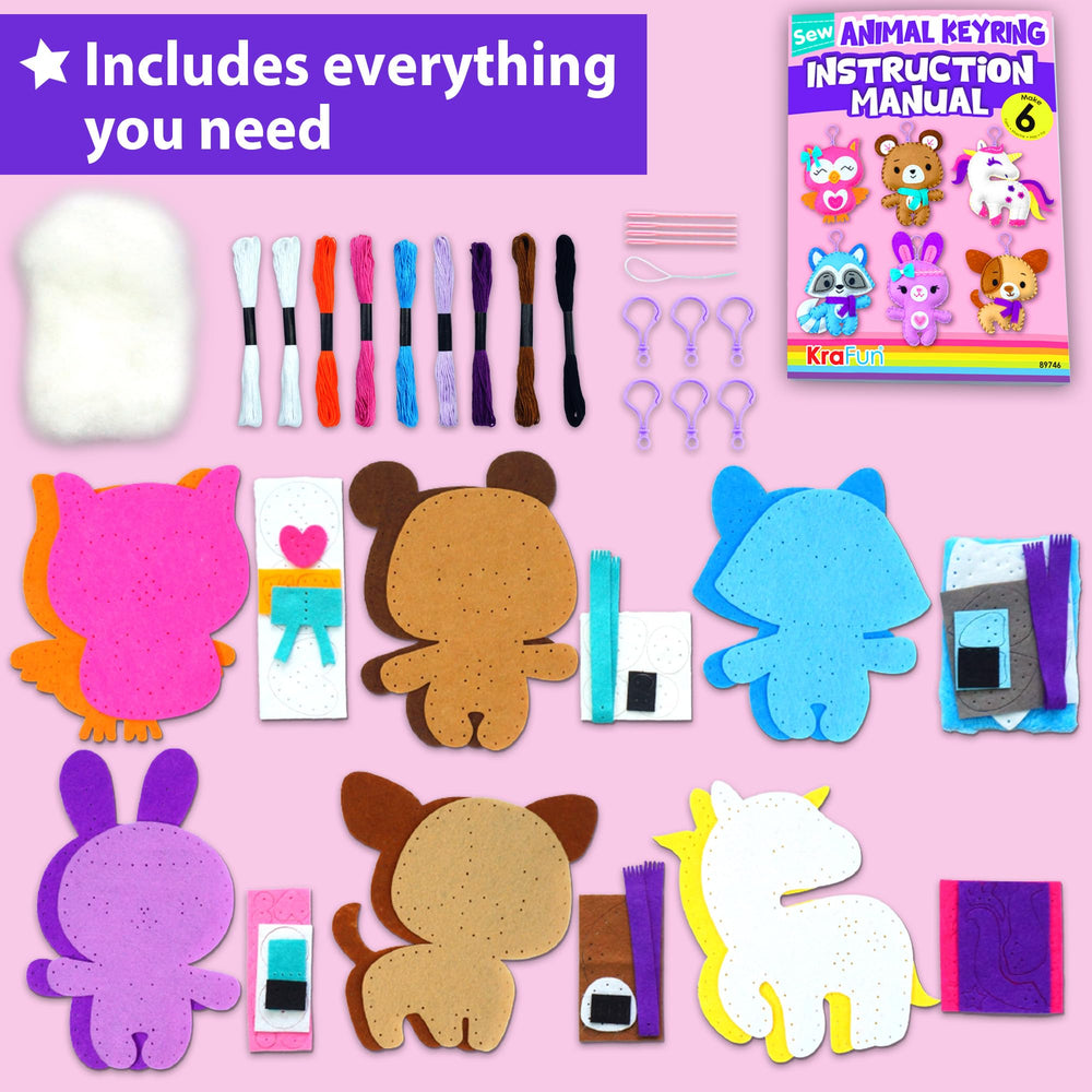 KRAFUN six plush dolls pack ready for stitching practice