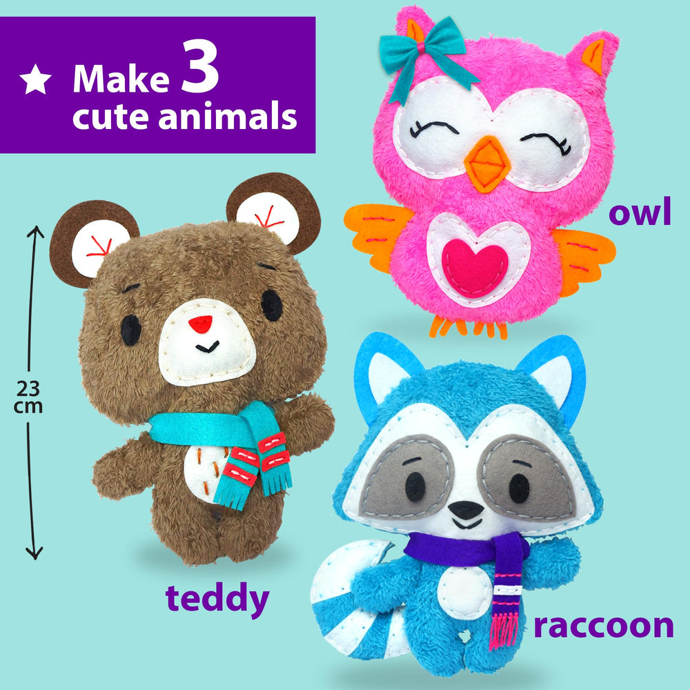 KRAFUN teddy doll sewing project showcases soft, kid-friendly fabric construction.
