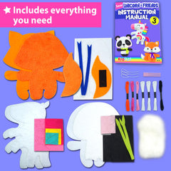 KRAFUN Unicorn doll ready for simple hand-sewing and imaginative play
