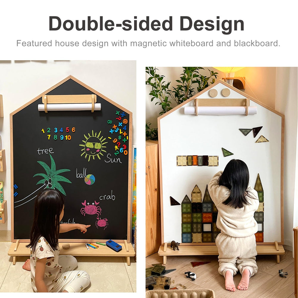 KRAND magnetic board blackboard side for chalk-style play