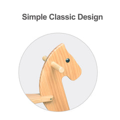 KRAND rocking horse backrest emphasizes comfortable support for toddlers during rides