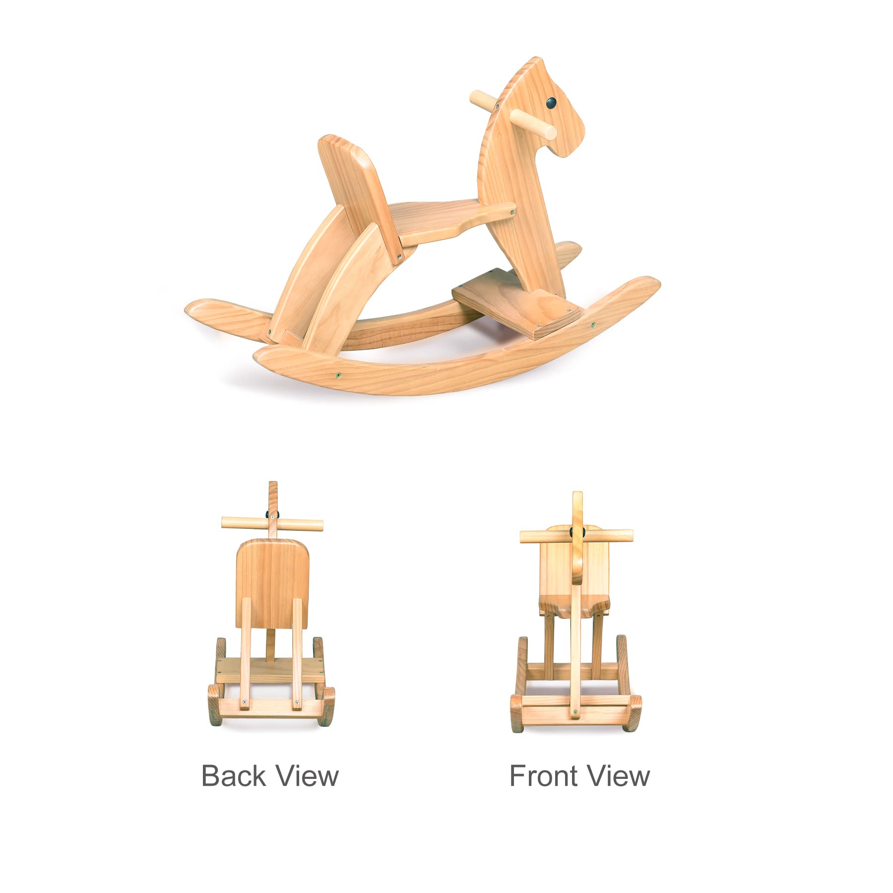 KRAND rocking horse placed in nursery decor adds a timeless, charming touch