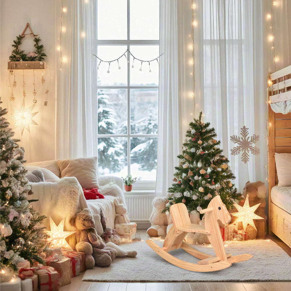 KRAND rocking horse in playtime, perfect for cozy family moments