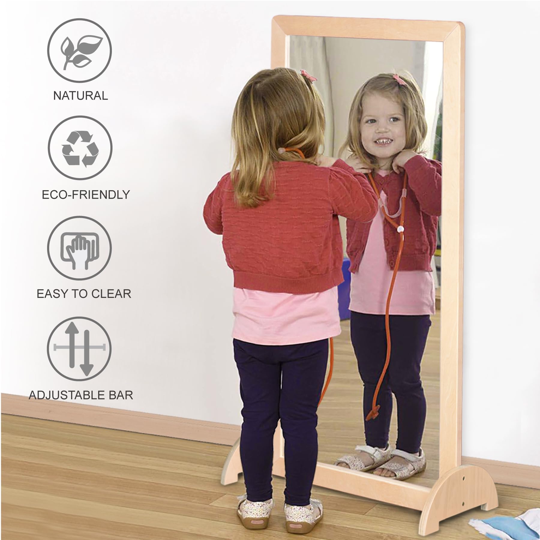 KRAND rounded edges and anti-tip feet enhance safe exploration.