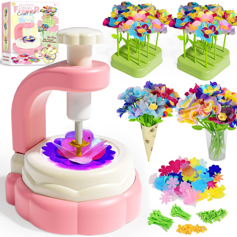 Kraxify press tool for quick, mess-free flower crafting for kids