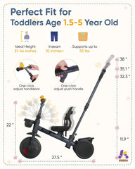 KRIDDO detachable backrest and soft cushions boost kid comfort