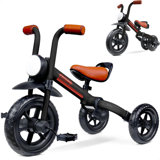 KRIDDO 2in1 balance bike and tricycle front view for versatile riding in one frame