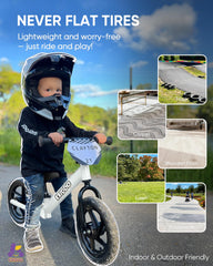 KRIDDO adjustable height handlebar and seat for growing kids.