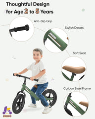 KRIDDO balance bike adjustable seat for growing children.