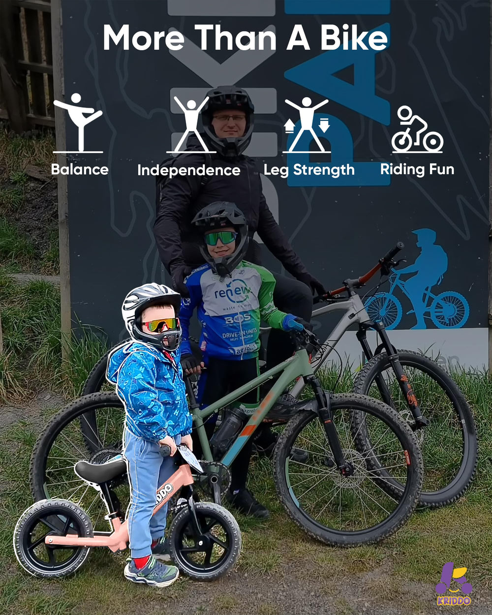 KRIDDO customize plate for personalizing the balance bike with stickers.