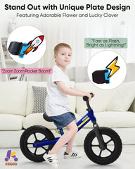 KRIDDO balance bike with dual-bearing wheels for smooth gliding