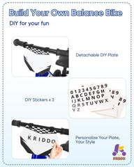KRIDDO detachable training wheels convert to classic balance bike.