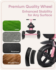 KRIDDO pink BPA-free paint ensures safe, kid-friendly finish.