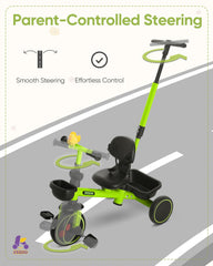 KRIDDO pedal clutch allows smooth switch to push mode.
