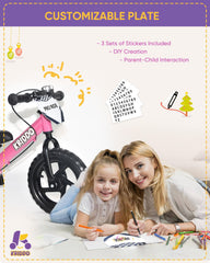 KRIDDO Pro customizable plate encourages kids to personalize their ride.