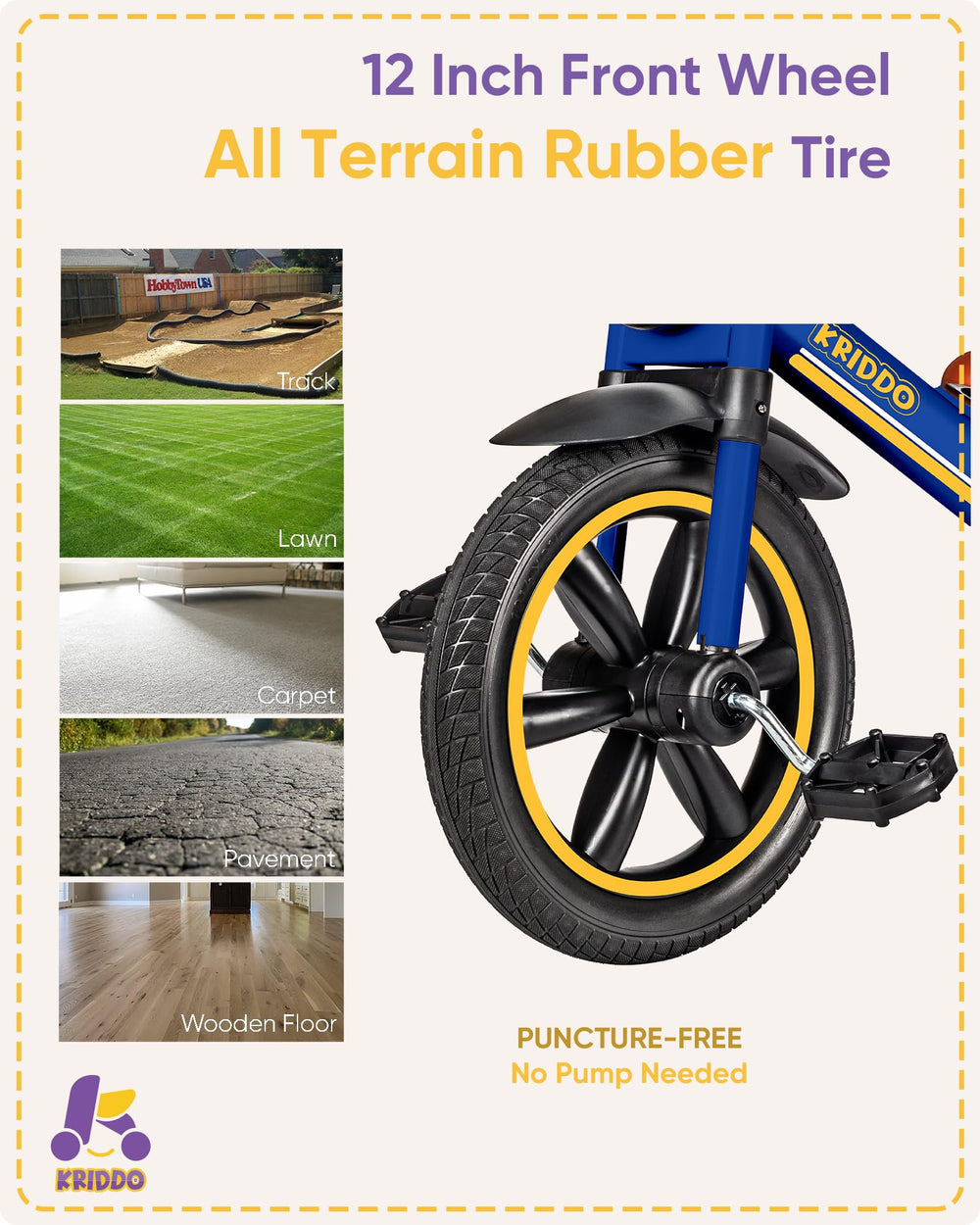 KRIDDO safe materials with BPA-free paint ensure safer play.