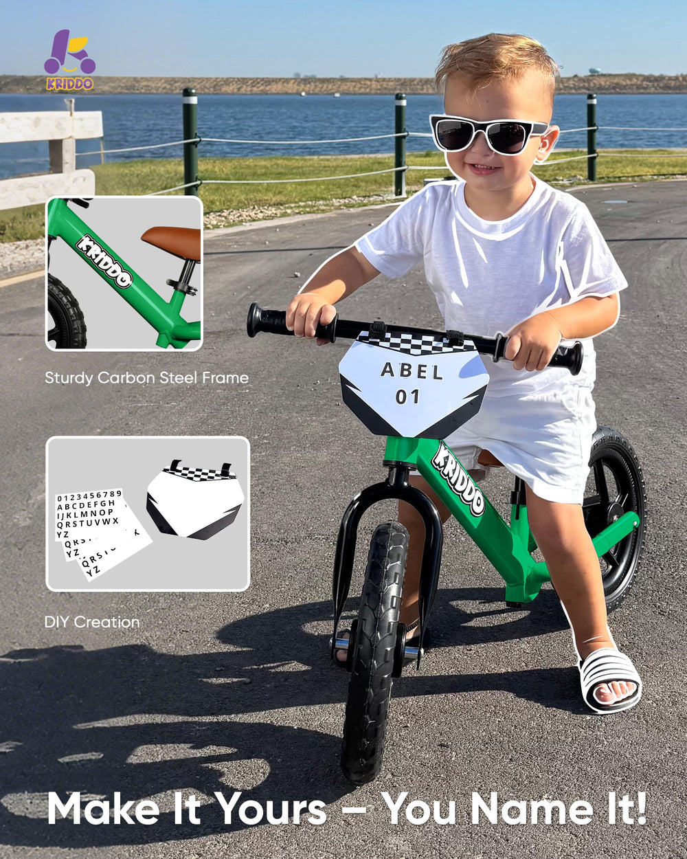 KRIDDO soft PU seat offers gentle support during practice.
