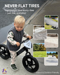 KRIDDO adjustable handlebar and seat height for growing children.