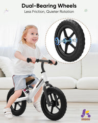 KRIDDO balance bike seat-height and handlebar adjustment to grow with the child