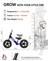 KRIDDO bike with soft grip handlebars for comfortable riding sessions.