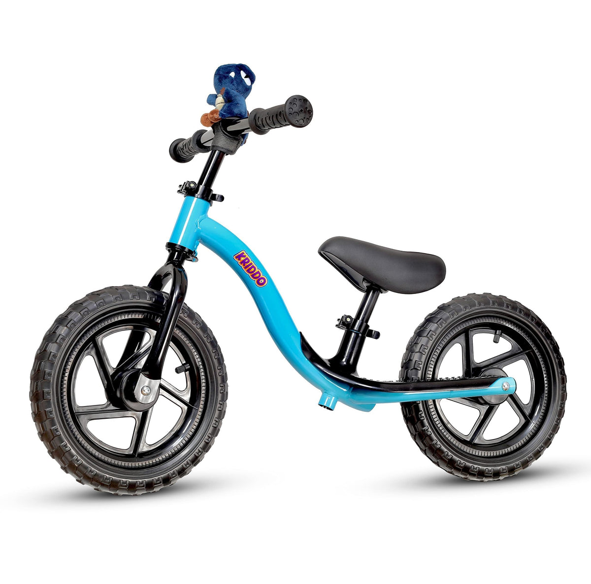 KRIDDO toddler balance bike with sturdy frame for steady outdoor riding.
