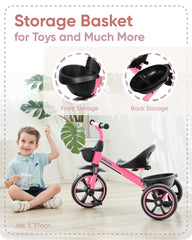 KRIDDO tricycle soft seat—comfortable base for prolonged play.