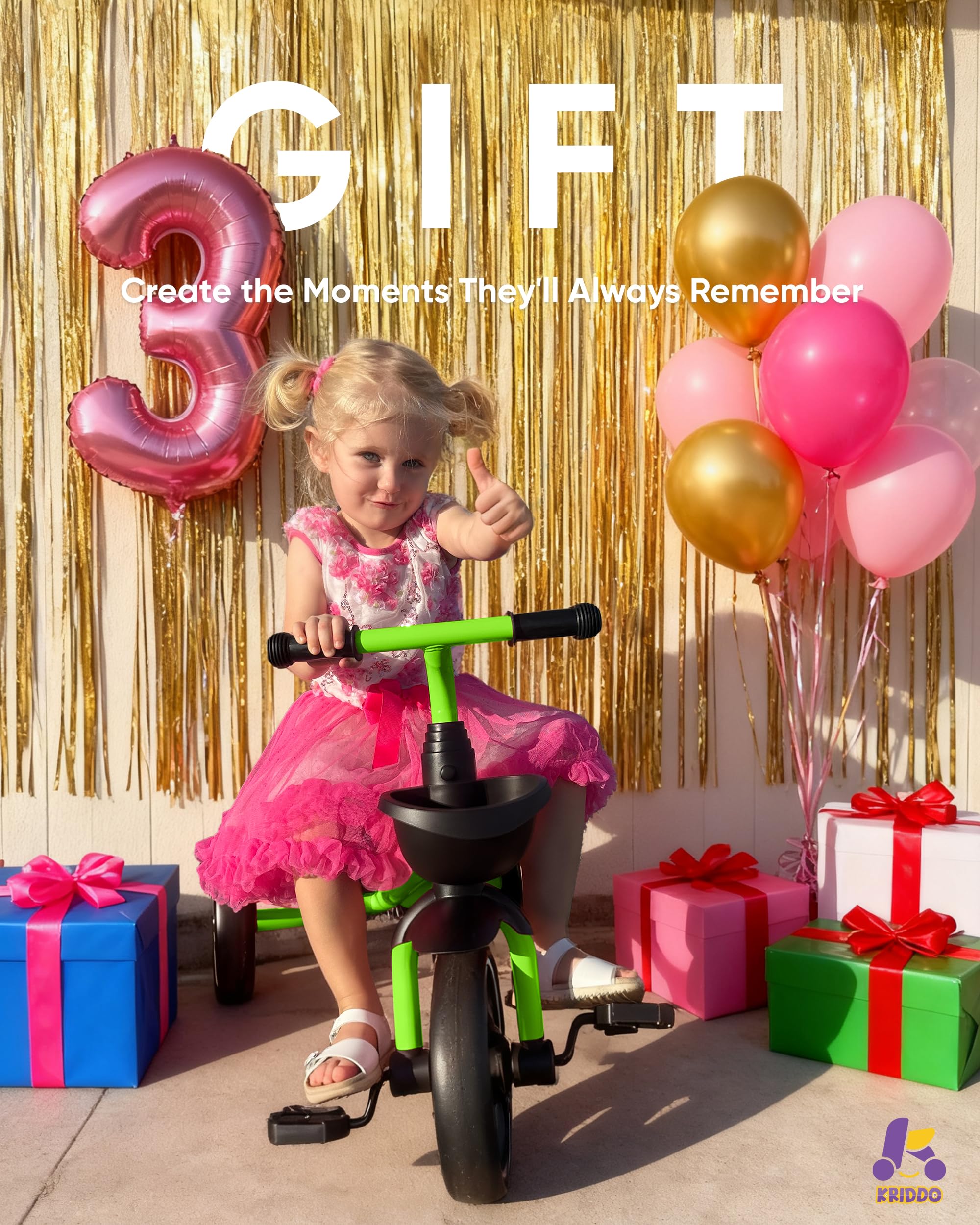 KRIDDO toddler learning support through sturdy frame and stability.