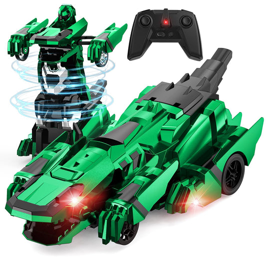 Kroyedfuw dinosaur transform RC car front view with flashing lights