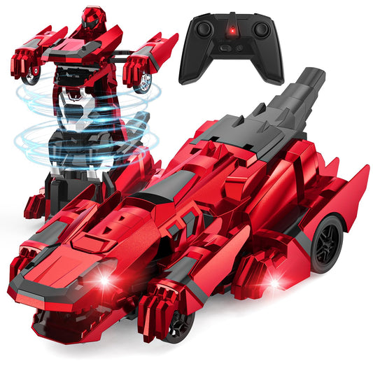 Kroyedfuw dinosaur transform RC car front view; durable outdoor play