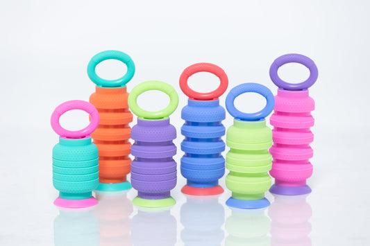 KRUMPLES Fidget Plungy silicone texture close-up showing soft, durable material