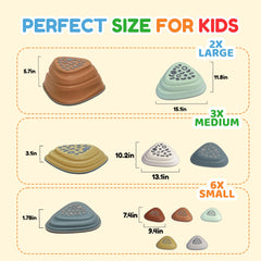 Kryolla non-slip base rubber stones secure placement on any surface