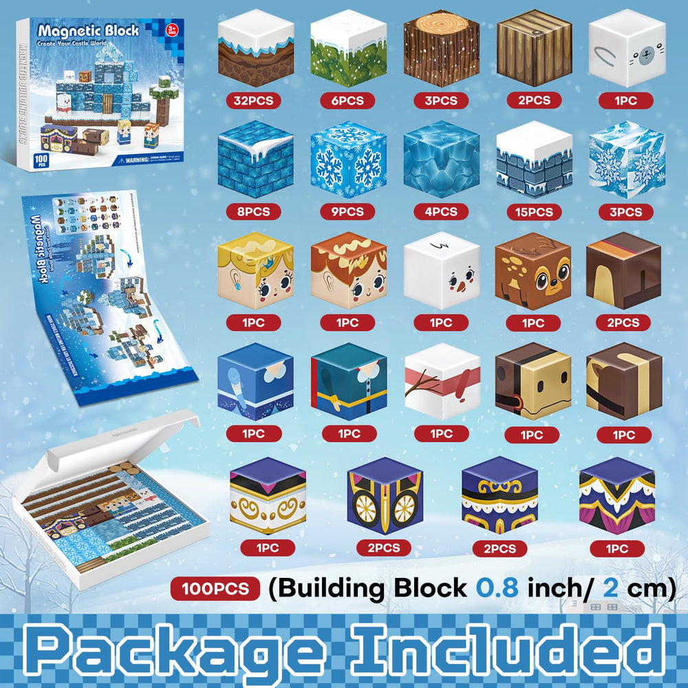 Kryzomat 100pcs magnetic blocks in 24 colors for versatile building and vibrant designs.
