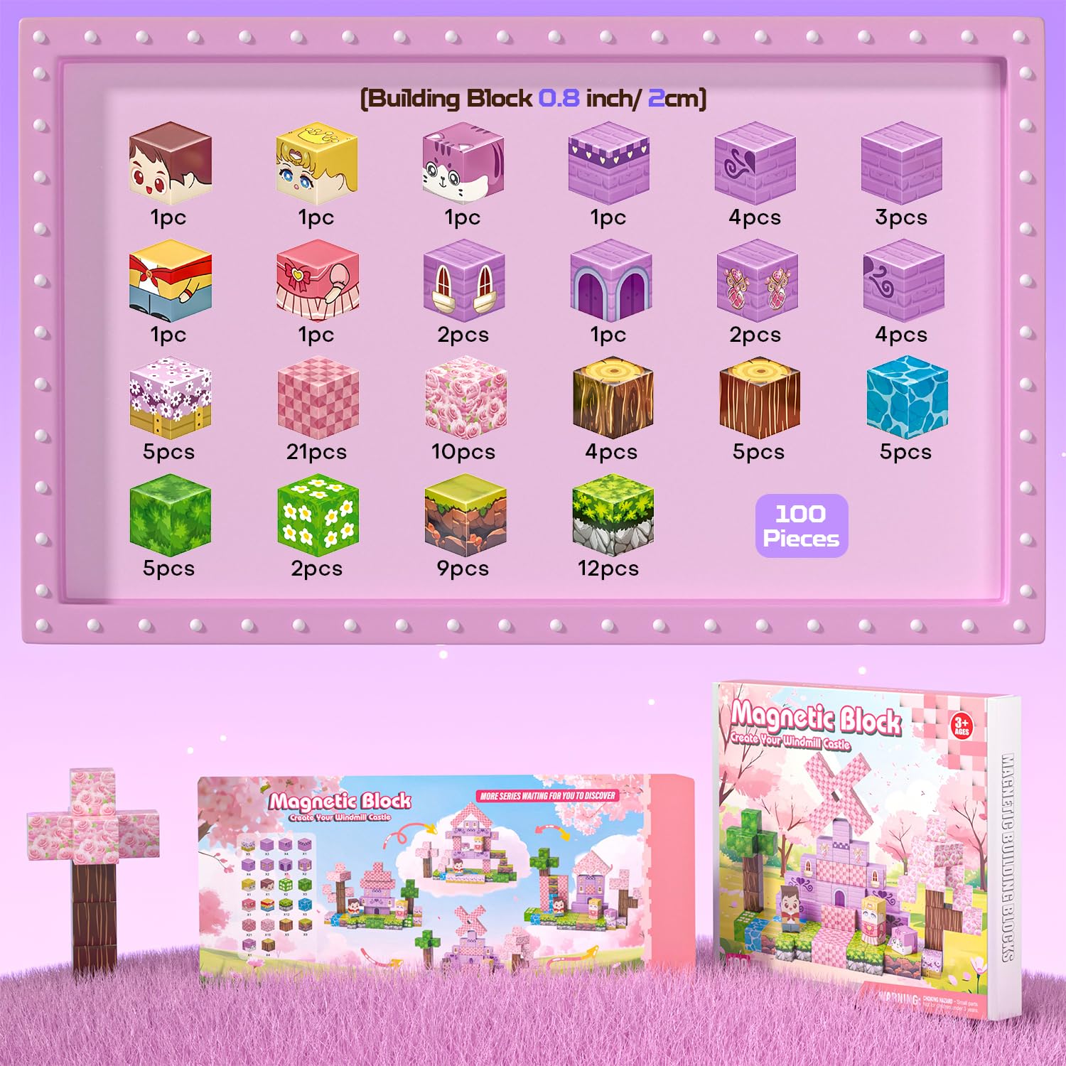 Kryzomat magnetic blocks colorful cubes inspire imaginative construction and color recognition.