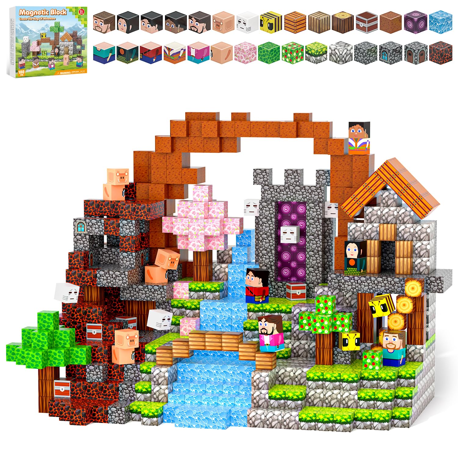 Kryzomat magnetic blocks lava scene fuels imaginative building sessions