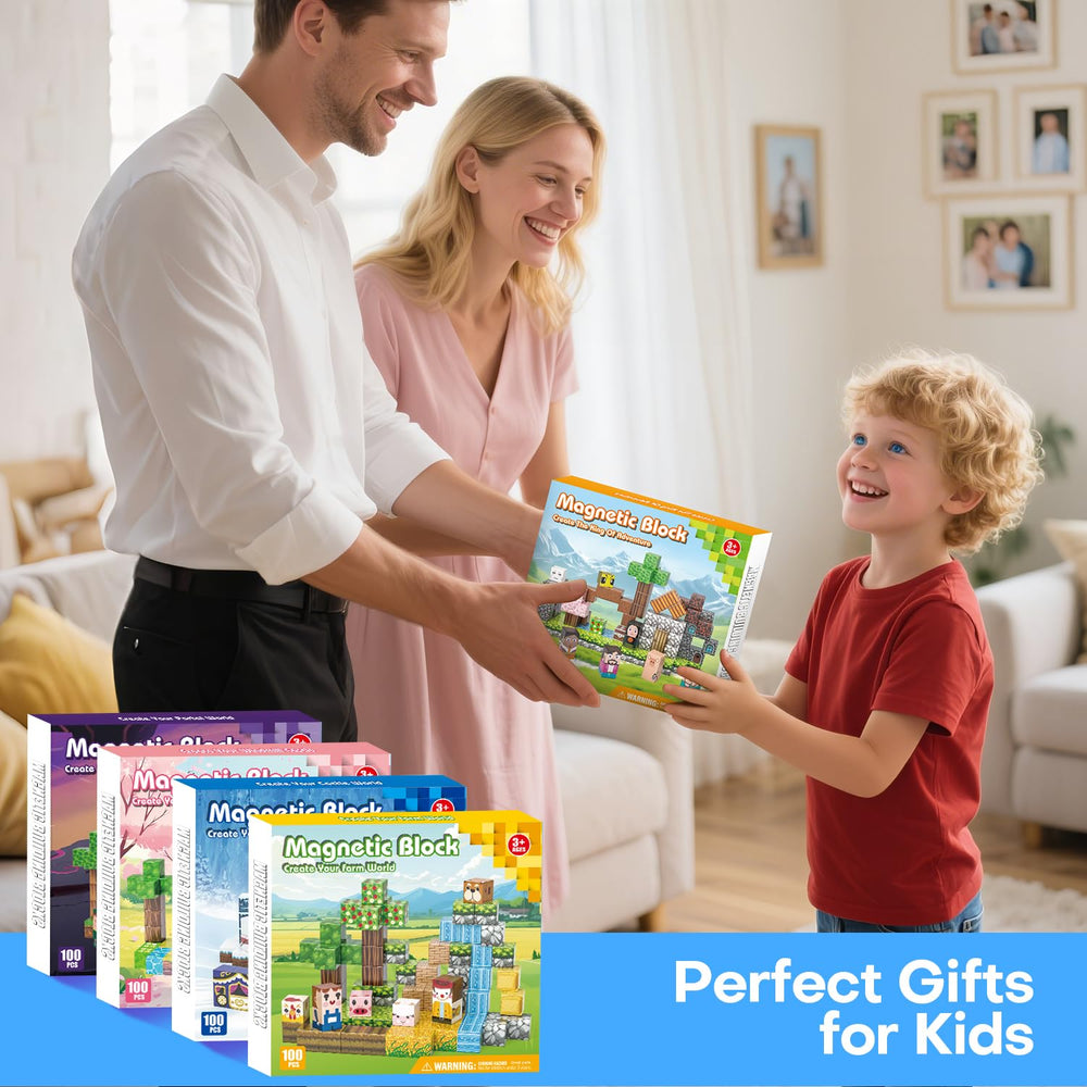 Kryzomat magnetic blocks are a gift-ready set for ages 3–12, ideal for birthdays